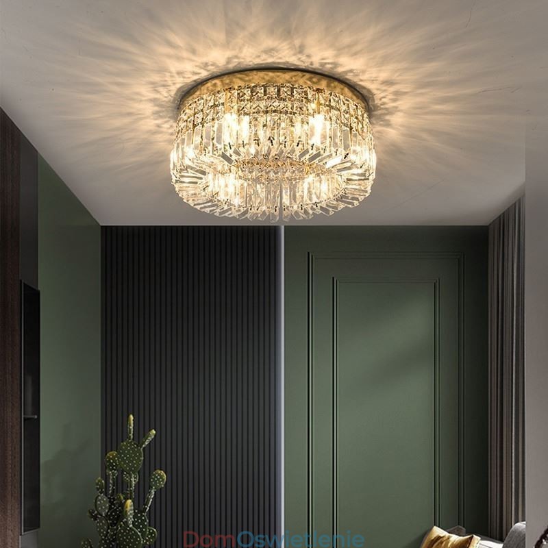 Nowoczesna Elegancka Lampa Sufitowa Wpuszczana Kryształowa Lampa Sufitowa