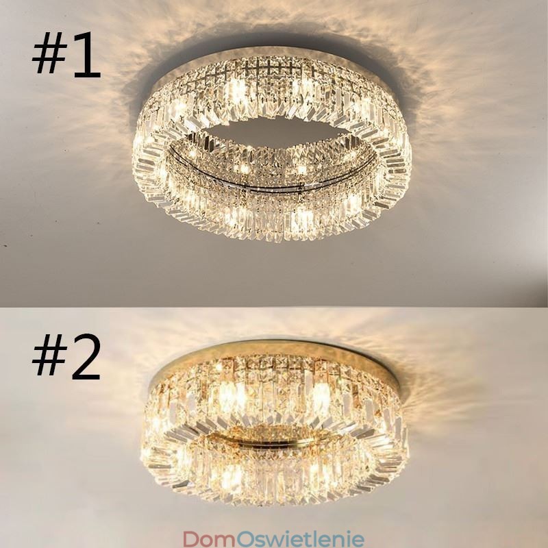 Nowoczesna Elegancka Lampa Sufitowa Wpuszczana Kryształowa Lampa Sufitowa