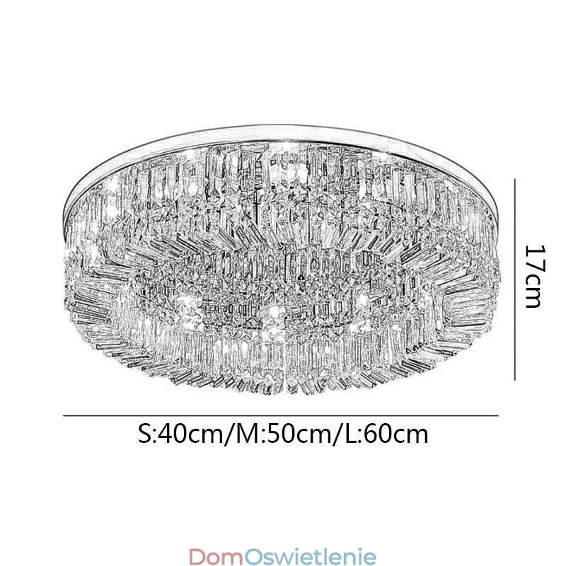 Nowoczesna Elegancka Lampa Sufitowa Wpuszczana Kryształowa Lampa Sufitowa