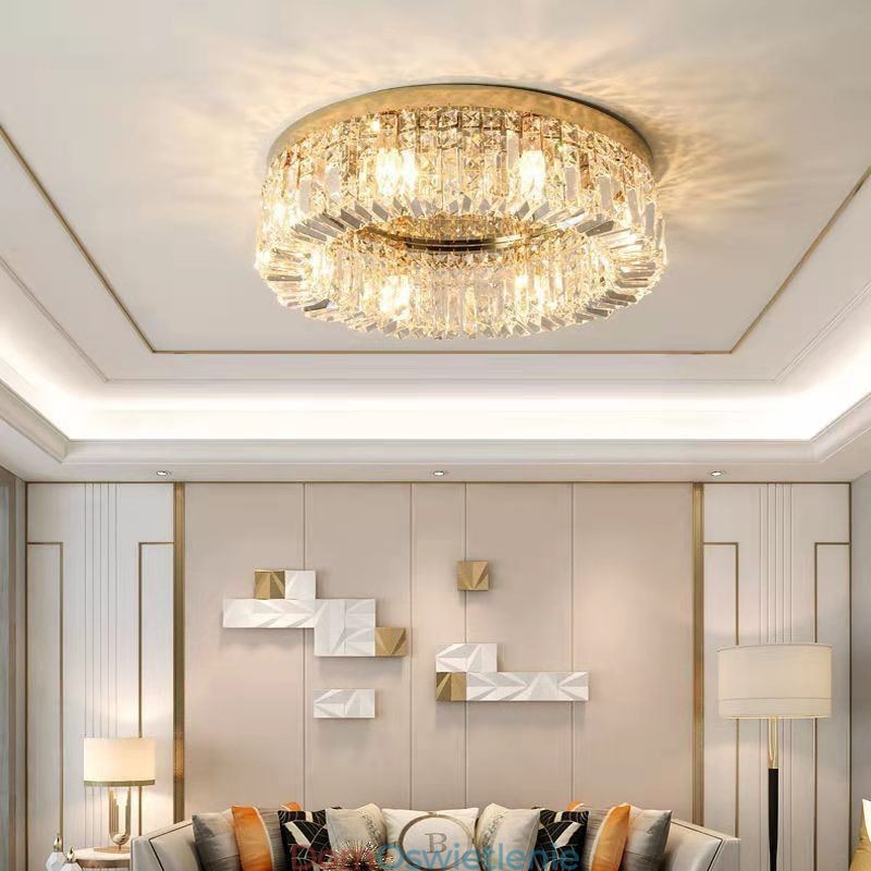 Nowoczesna Elegancka Lampa Sufitowa Wpuszczana Kryształowa Lampa Sufitowa