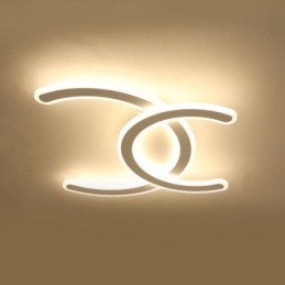 Nowoczesna prosta lampa sufitowa z akrylu w kształcie litery C