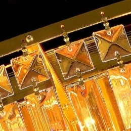 Oświetlenie sufitowe kryształowe, okrągłe, europejskie