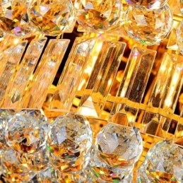 Oświetlenie sufitowe kryształowe, okrągłe, europejskie