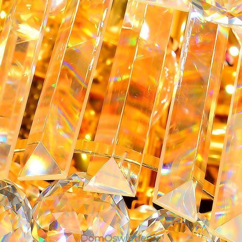 Oświetlenie sufitowe kryształowe, okrągłe, europejskie