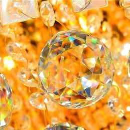 Oświetlenie sufitowe kryształowe, okrągłe, europejskie