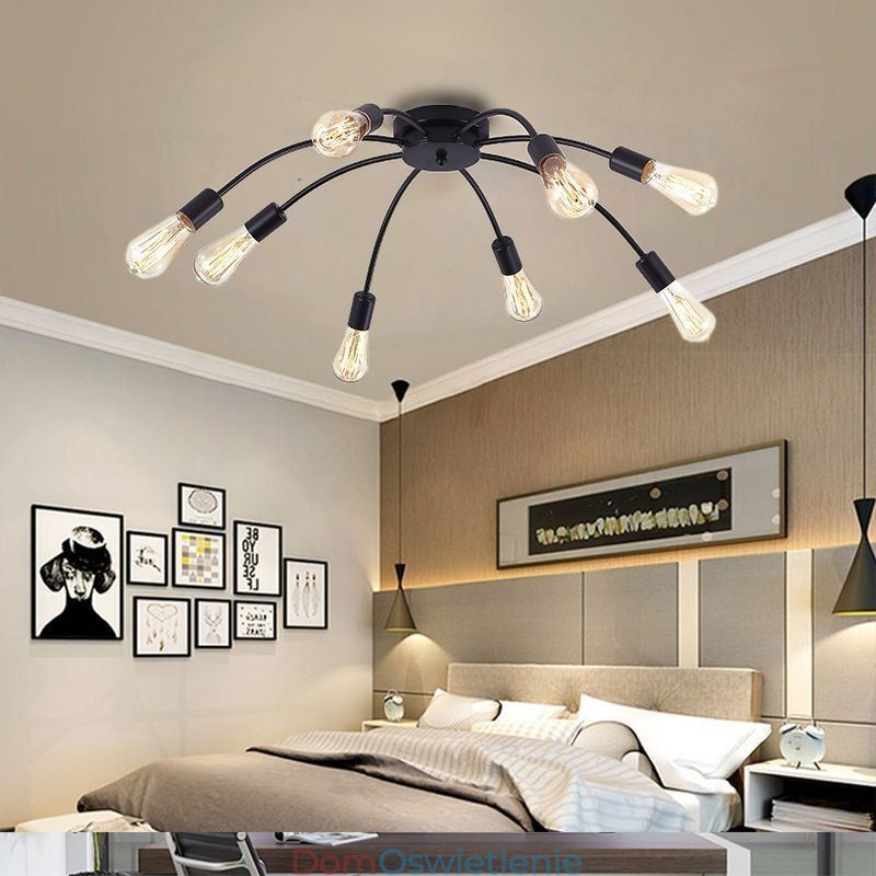 Lampa sufitowa Spider Lampa jadalniana Antique Classic Flush Mount 8 10 Arms
