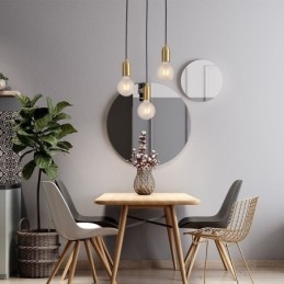Nordic Brass 3 Wiszące Lampy Klasterowe Wyspa Kreatywna Minimalistyczna Oprawa Oświetleniowa