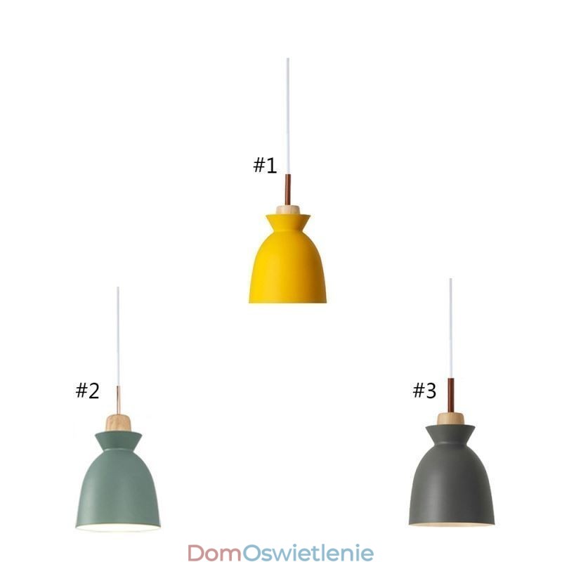 Nordic Simple Macaron Wisząca lampa Żelazo Arti Trzy światła