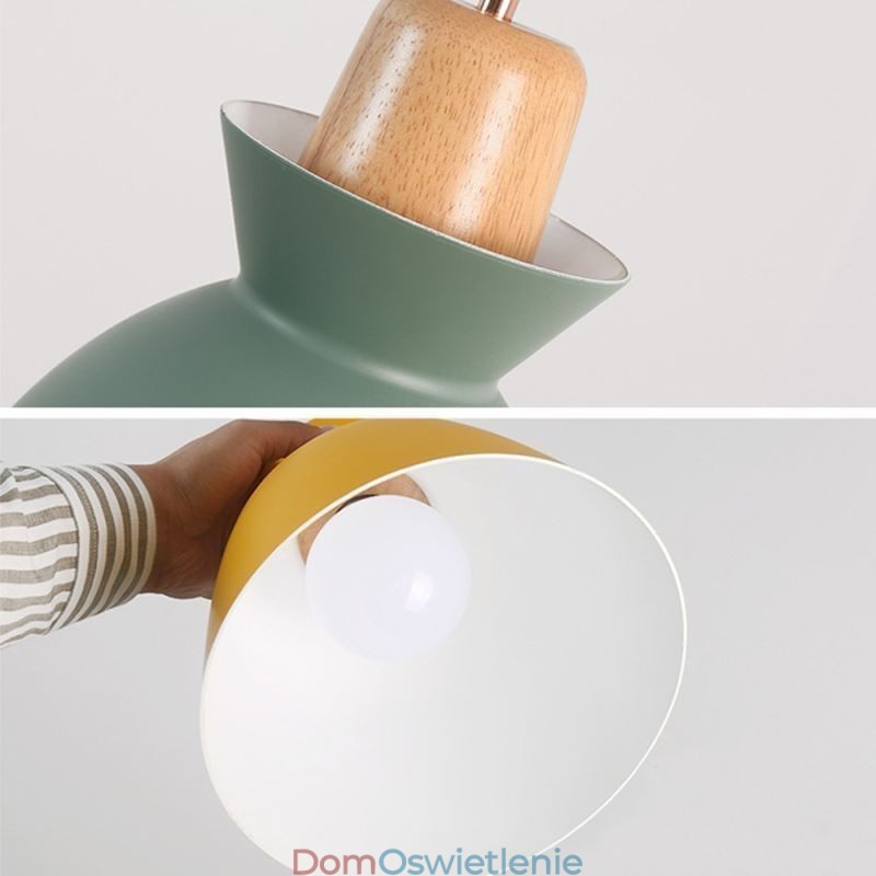 Nordic Simple Macaron Wisząca lampa Żelazo Arti Trzy światła