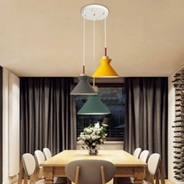 Nordic Macaron Island 3-punktowa lampa wisząca Simple Iron Arti Three Lights