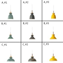 Wisząca lampa Macaron Nordic Simple Iron Arti z trzema światłami