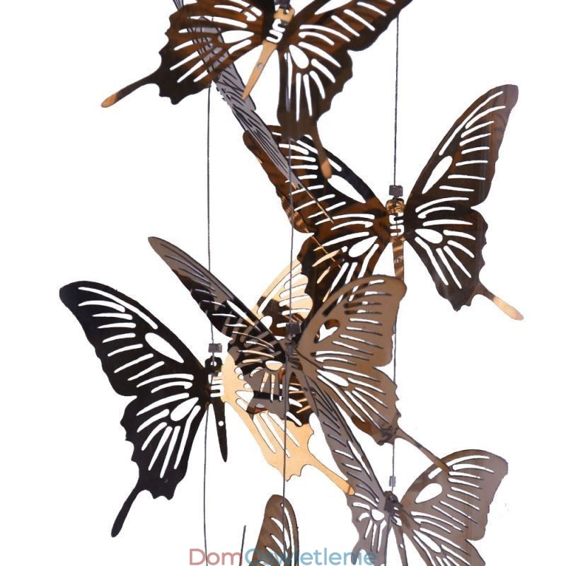 Szklana lampa wisząca Kreatywna nordycka lampa cylindryczna Motyl
