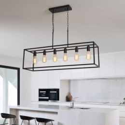 Oświetlenie wiszące Farmhouse Lampy wiszące na wyspę 6 świateł