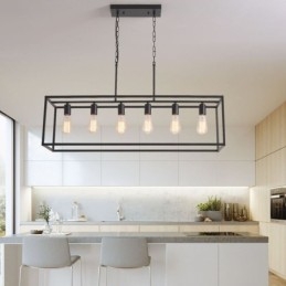 Oświetlenie wiszące Farmhouse Lampy wiszące na wyspę 6 świateł