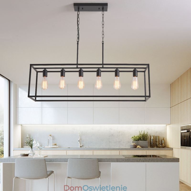 Oświetlenie wiszące Farmhouse Lampy wiszące na wyspę 6 świateł