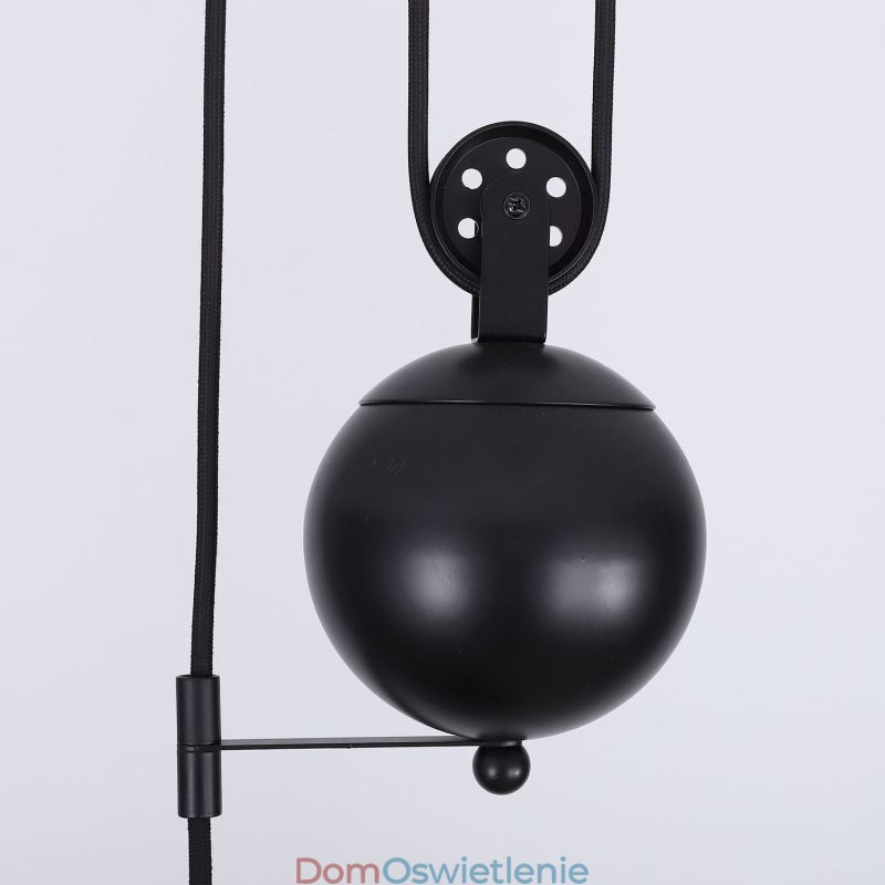 Industrialna lampa wisząca Farmhouse Pulley, chowana, regulowana wysokość