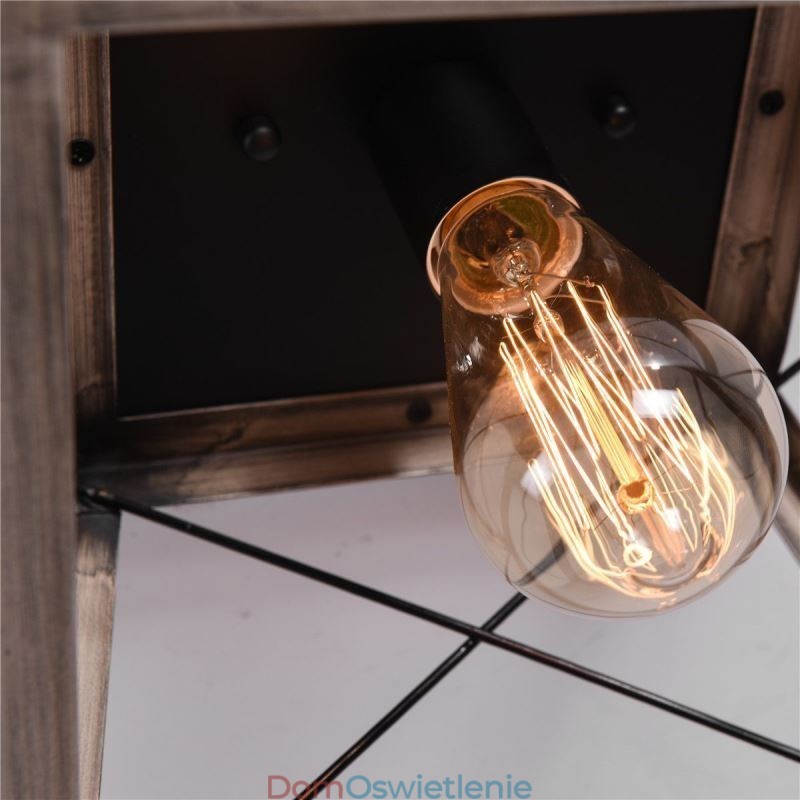 Vintage Trapezoidalna lampa wisząca Metalowa czarna lampa wisząca