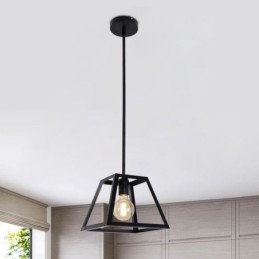 Rustykalna lampa wisząca Farmhouse Industrial Mini Metalowa lampa sufitowa Trapezoidalny kształt wyspa