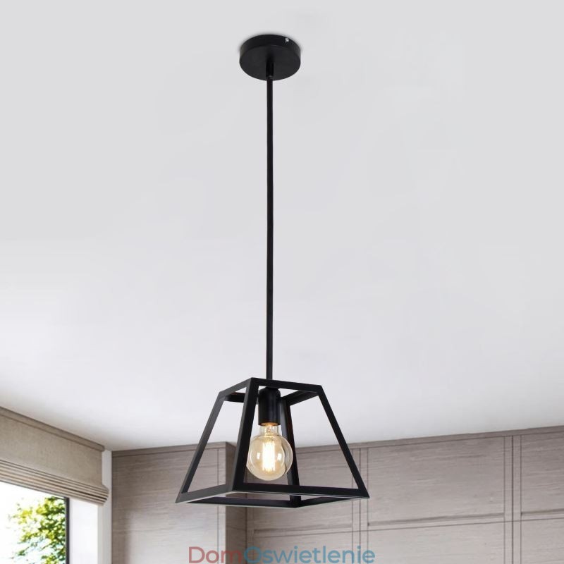 Rustykalna lampa wisząca Farmhouse Industrial Mini Metalowa lampa sufitowa Trapezoidalny kształt wyspa
