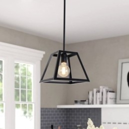 Rustykalna lampa wisząca Farmhouse Industrial Mini Metalowa lampa sufitowa Trapezoidalny kształt wyspa