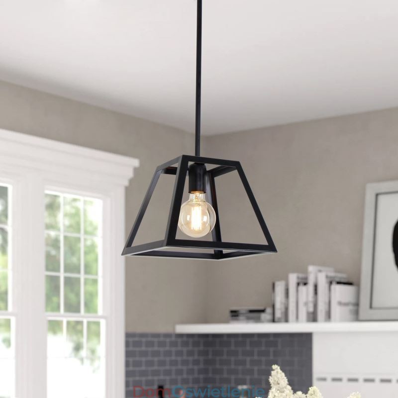 Rustykalna lampa wisząca Farmhouse Industrial Mini Metalowa lampa sufitowa Trapezoidalny kształt wyspa