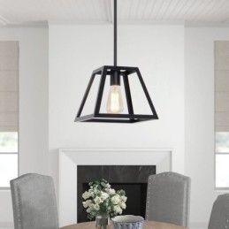 Rustykalna lampa wisząca Farmhouse Industrial Mini Metalowa lampa sufitowa Trapezoidalny kształt wyspa