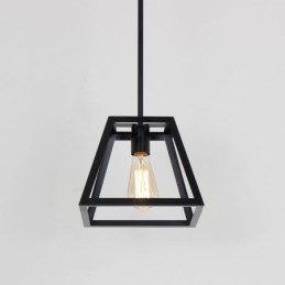 Rustykalna lampa wisząca Farmhouse Industrial Mini Metalowa lampa sufitowa Trapezoidalny kształt wyspa