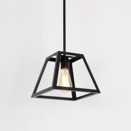 Rustykalna lampa wisząca Farmhouse Industrial Mini Metalowa lampa sufitowa Trapezoidalny kształt wyspa