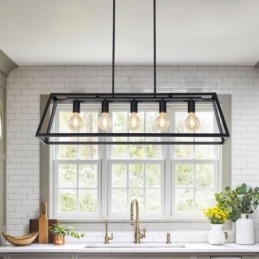 Industrialna metalowa lampa wisząca trapezoidalna wisząca lampa sufitowa