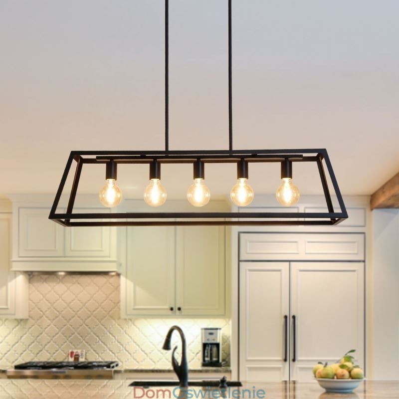 Industrialna metalowa lampa wisząca trapezoidalna wisząca lampa sufitowa
