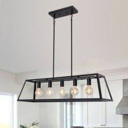 Industrialna metalowa lampa wisząca trapezoidalna wisząca lampa sufitowa