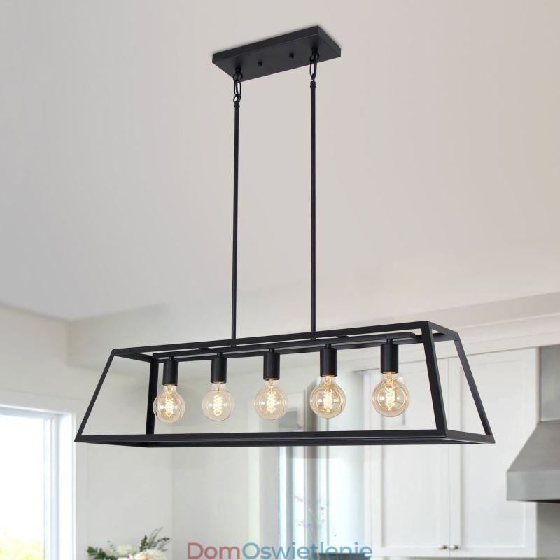 Industrialna metalowa lampa wisząca trapezoidalna wisząca lampa sufitowa
