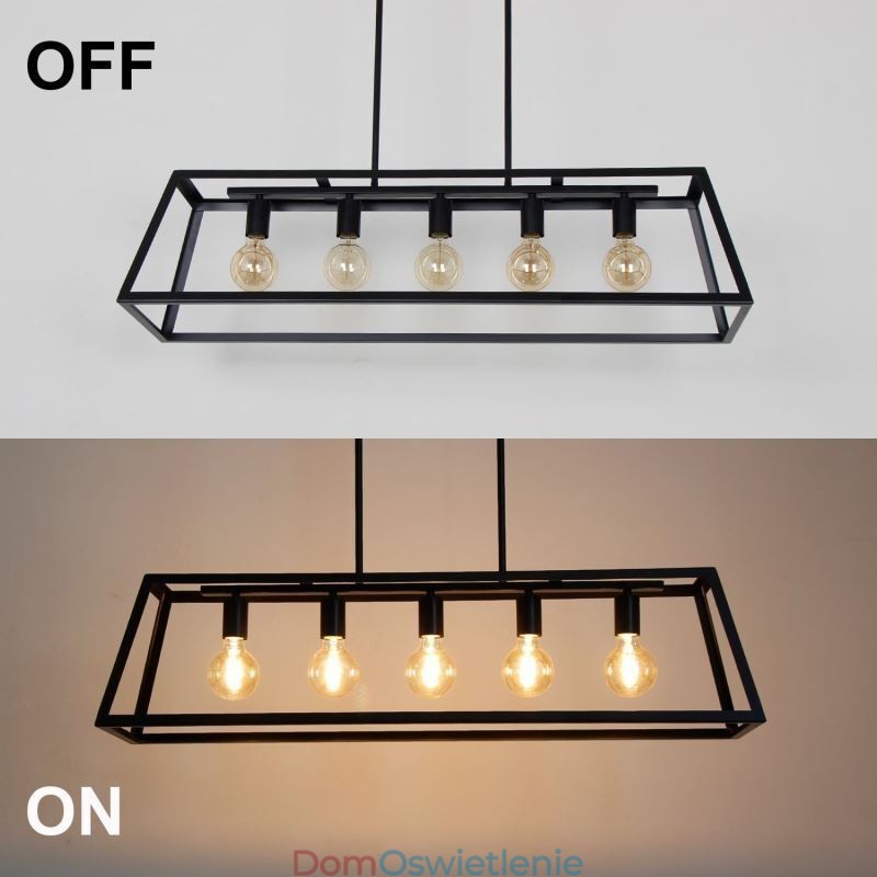 Industrialna metalowa lampa wisząca trapezoidalna wisząca lampa sufitowa