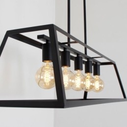 Industrialna metalowa lampa wisząca trapezoidalna wisząca lampa sufitowa