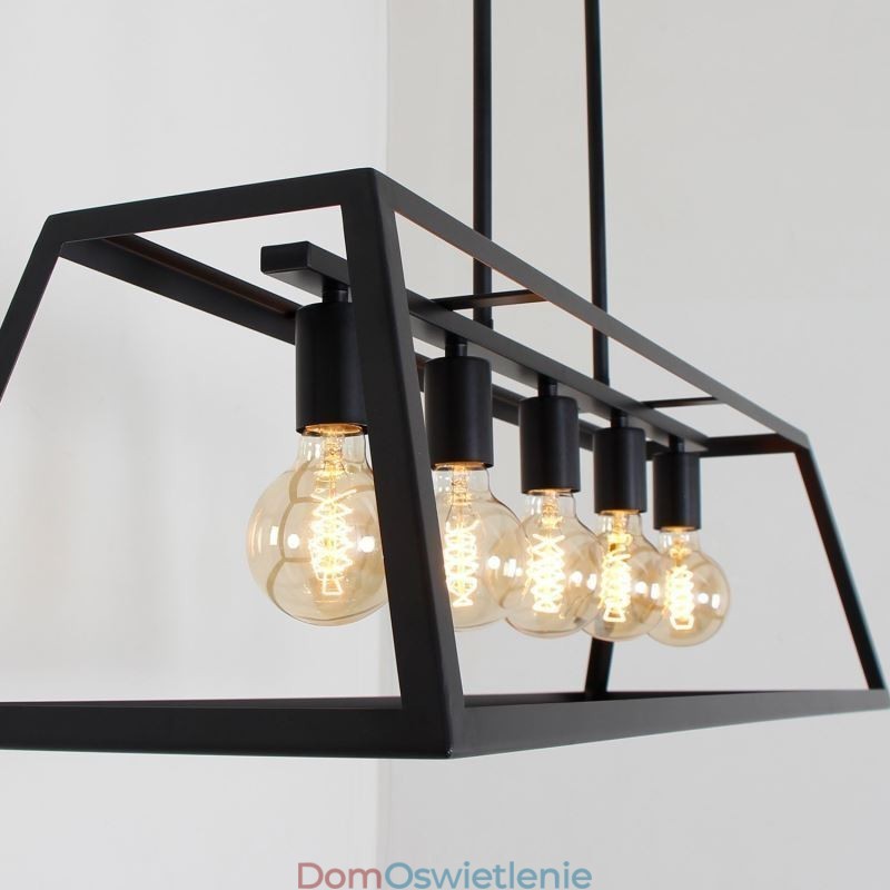 Industrialna metalowa lampa wisząca trapezoidalna wisząca lampa sufitowa