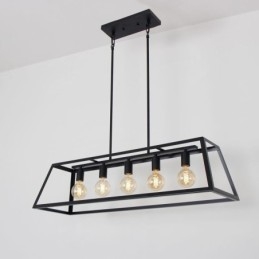 Industrialna metalowa lampa wisząca trapezoidalna wisząca lampa sufitowa