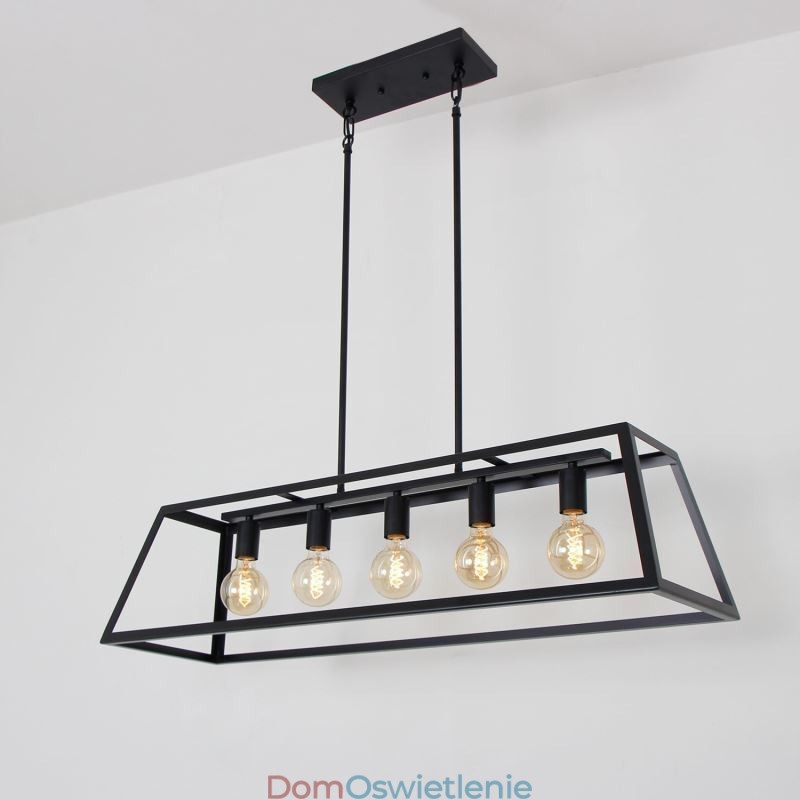 Industrialna metalowa lampa wisząca trapezoidalna wisząca lampa sufitowa