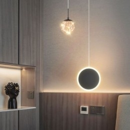 Okrągły pierścień wiszący lampa nowoczesna kula wisząca lampa