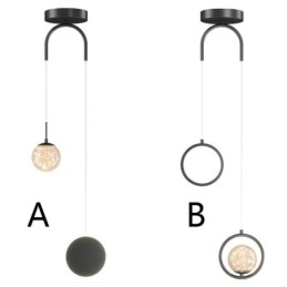 Okrągły pierścień wiszący lampa nowoczesna kula wisząca lampa