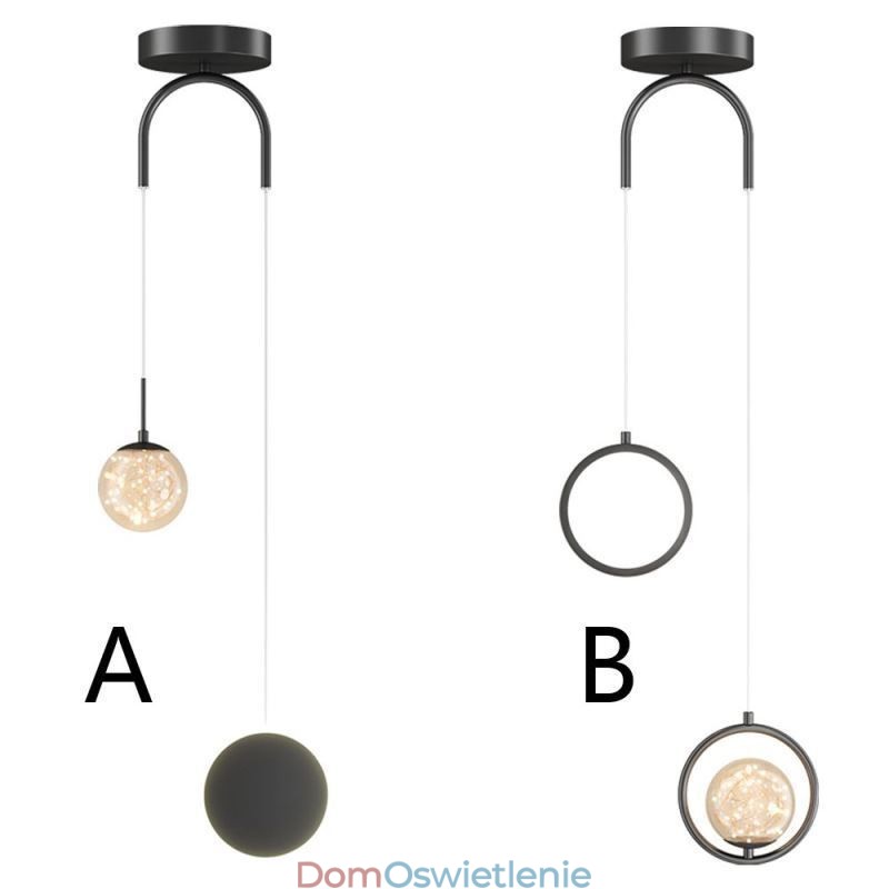 Okrągły pierścień wiszący lampa nowoczesna kula wisząca lampa