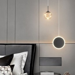 Okrągły pierścień wiszący lampa nowoczesna kula wisząca lampa
