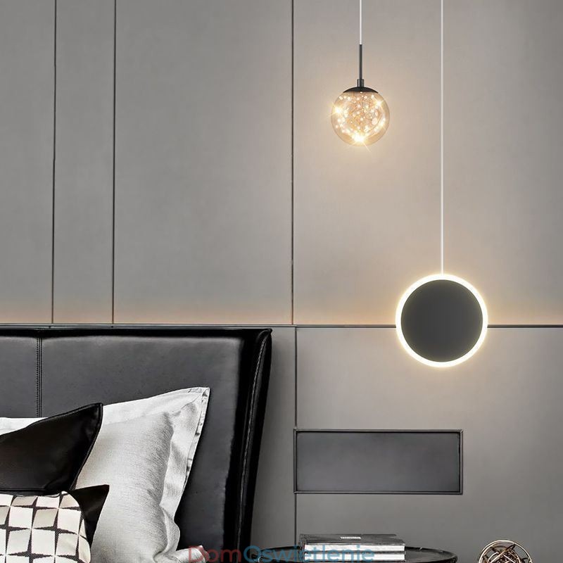 Okrągły pierścień wiszący lampa nowoczesna kula wisząca lampa