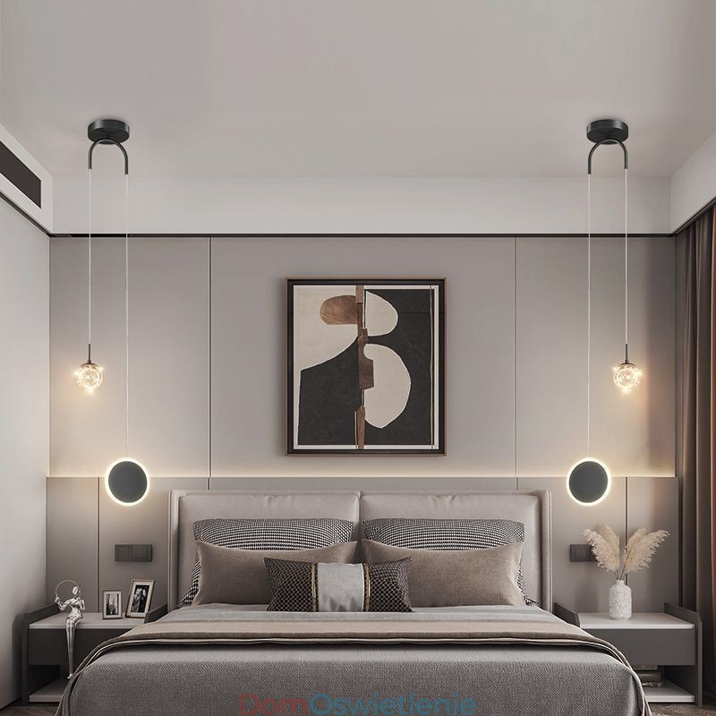 Okrągły pierścień wiszący lampa nowoczesna kula wisząca lampa