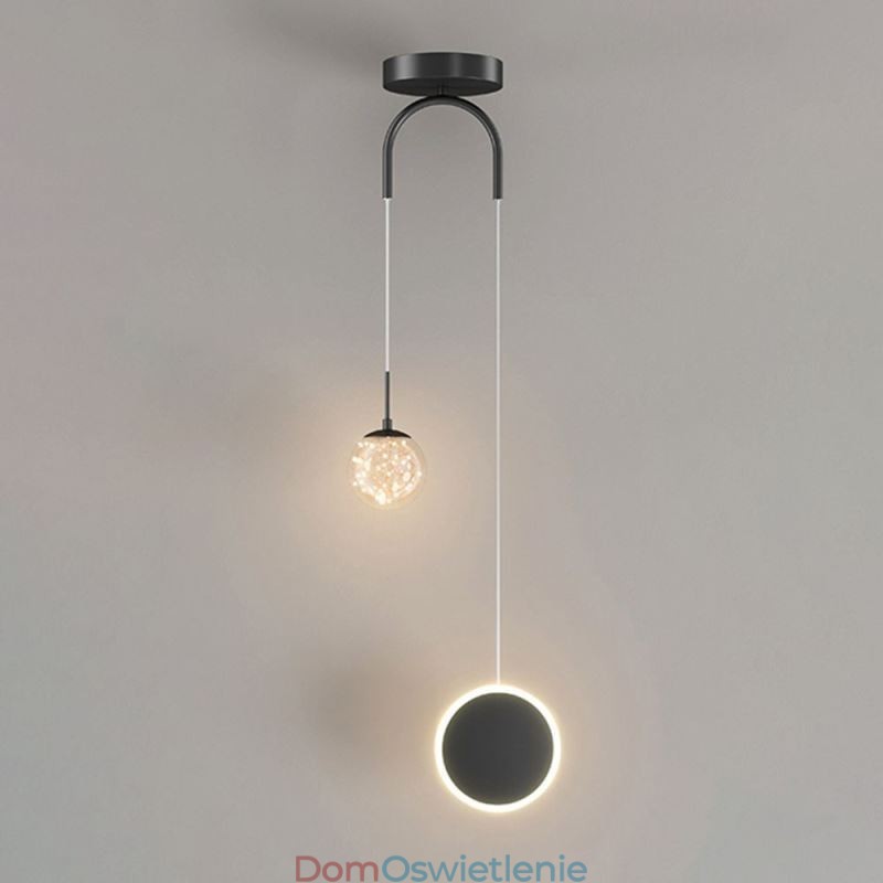 Okrągły pierścień wiszący lampa nowoczesna kula wisząca lampa