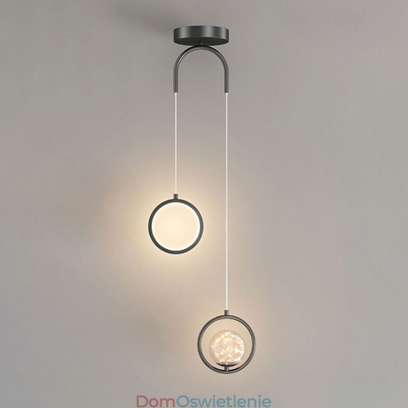 Okrągły pierścień wiszący lampa nowoczesna kula wisząca lampa
