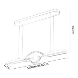 Nowoczesna liniowa lampa wisząca, długa lampa wisząca