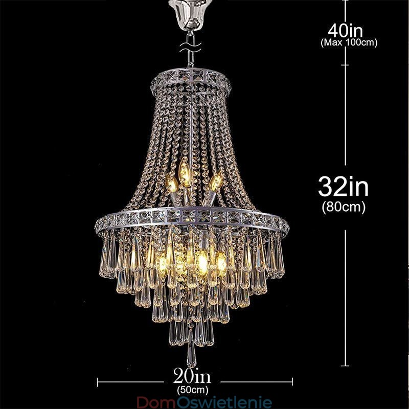 Nowoczesny kryształowy żyrandol Współczesna elegancka lampa sufitowa Duplex Stair