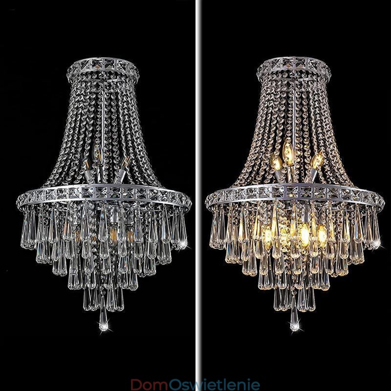 Nowoczesny kryształowy żyrandol Współczesna elegancka lampa sufitowa Duplex Stair