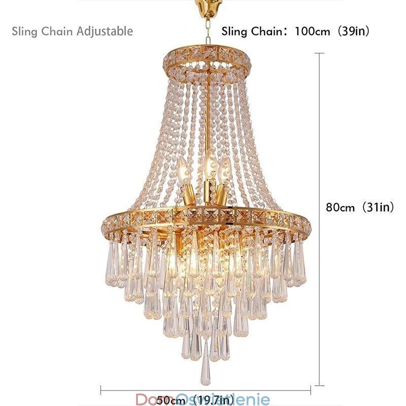 Nowoczesny kryształowy żyrandol Współczesna elegancka lampa sufitowa Duplex Stair