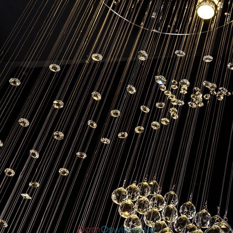 Elegancki kryształowy żyrandol Raindrop Ceiling Lights Foyer